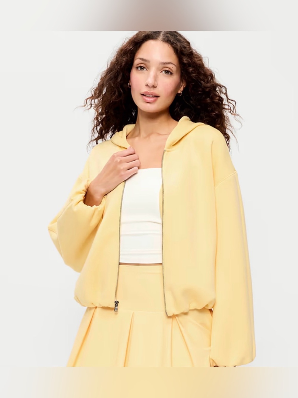 Old navy Bounce Fleece Bubble-Hem Hoodie Sweatshirt
